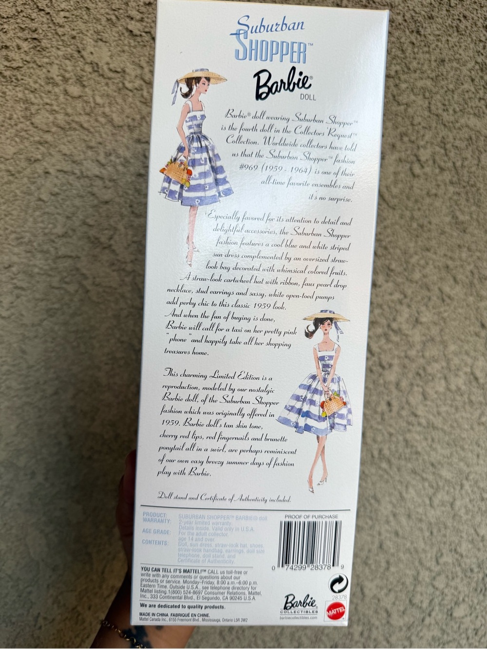 Barbie Collectors Limited Suburban Shopper 1959 Fashion Doll Replica 2001 - Picture 8 of 9